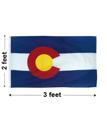 2'x3' Colorado Nylon Outdoor Flag